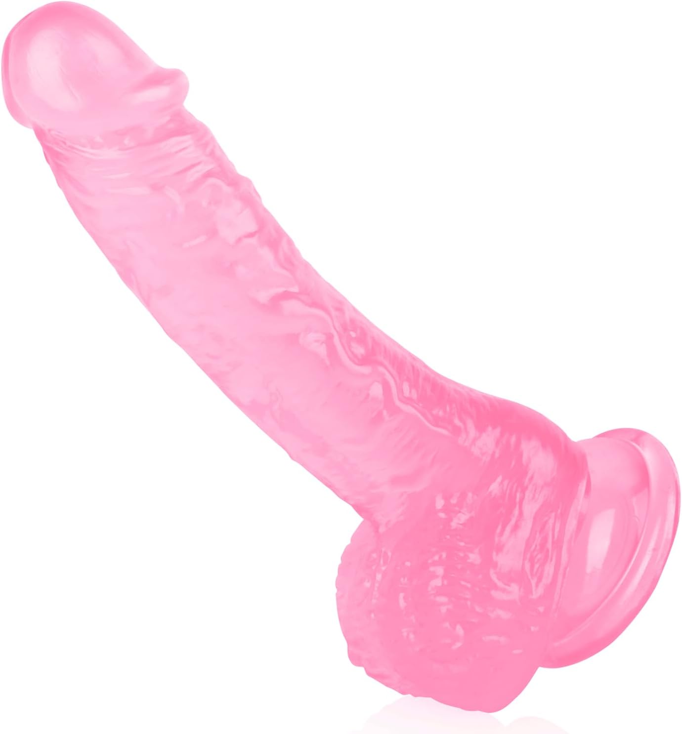 5123cbqxfVL._AC_SL1500_.jpg 7 Inch Soft Pink Dildo, Realistic Silicone Medium Anal Dildos Stimulation Vaginal G-Spot and Anal, Safe Material Lifelike Men Penis with Strong Suction Cup, Adult Sex Toys for Women/Beginner Sexual - Image 1