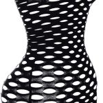 Sexy Womens Strapless Fishnet Lingerie Sleepwear Mini Dress Tube Chemise Bodysuit One Size