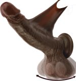 Realistic Huge Dildo with Big Swinging Balls Sex Toys, 9.05“ Long Dildos for Anal G spot Stimulate, Soft Liquid Silicone Didlo with Suction Cup, Real Skin Thick Anal Dildo for Men Women Couples