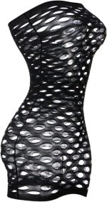 Sexy Womens Strapless Fishnet Lingerie Sleepwear Mini Dress Tube Chemise Bodysuit One Size - Image 2